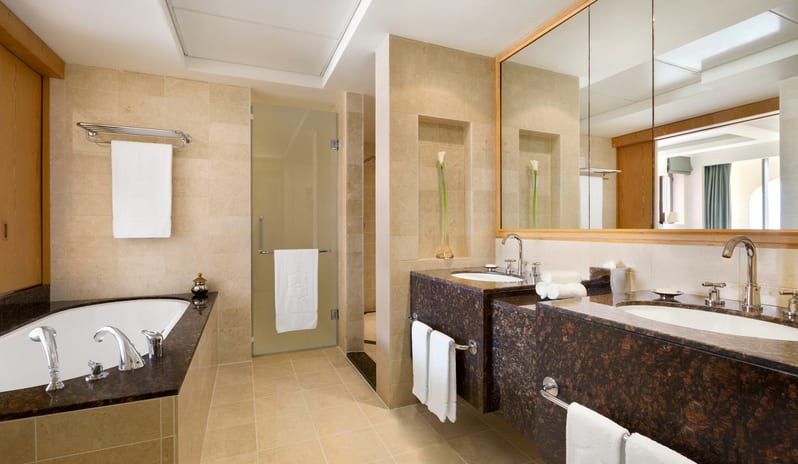 Bathroom at Hilton Muscat Al Bandar Hotel in Middle East Holiday by Kenwood Travel